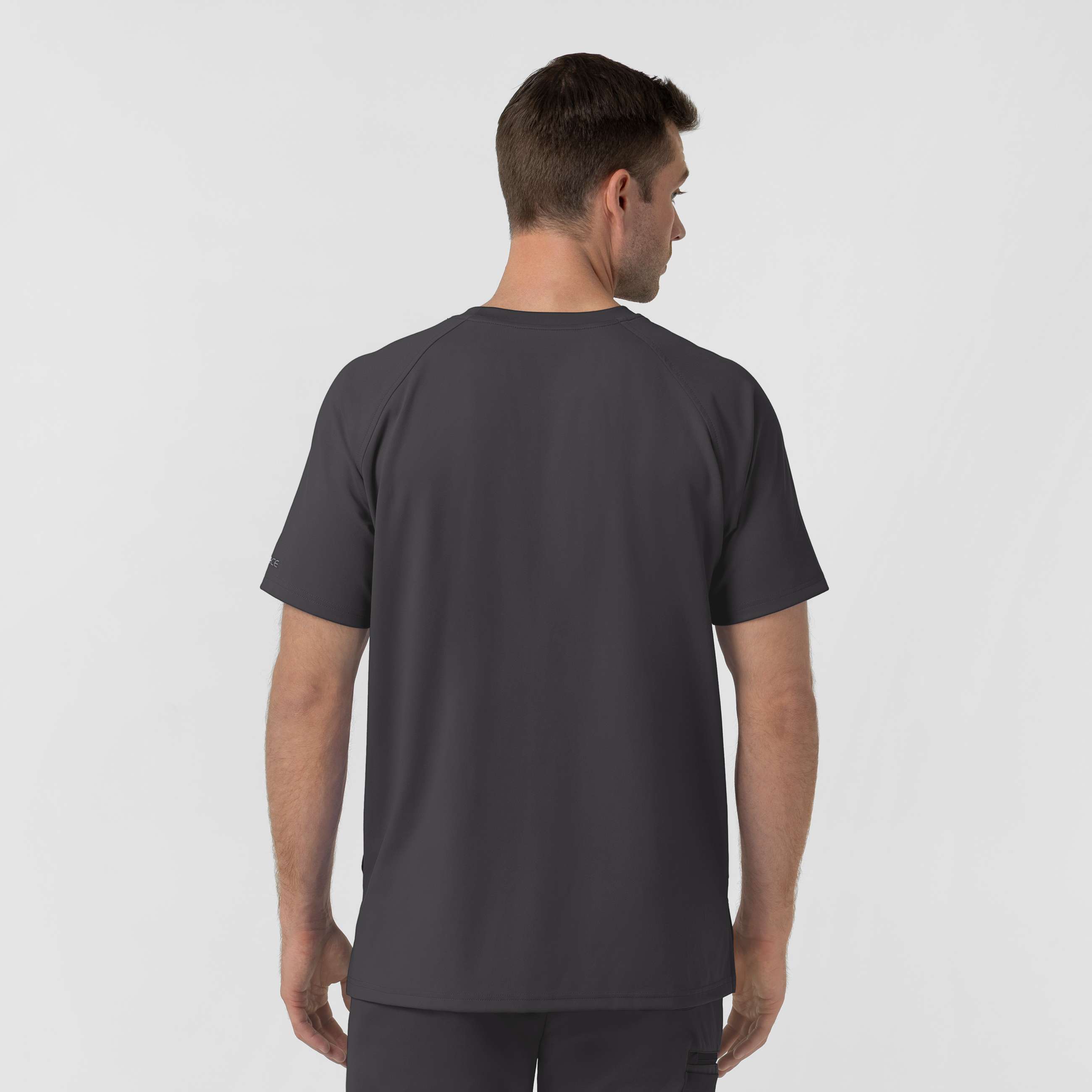 Force cross-flex knit crew neck scrub top