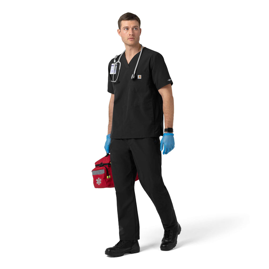 Rugged flex fld ripstop v-neck scrub top