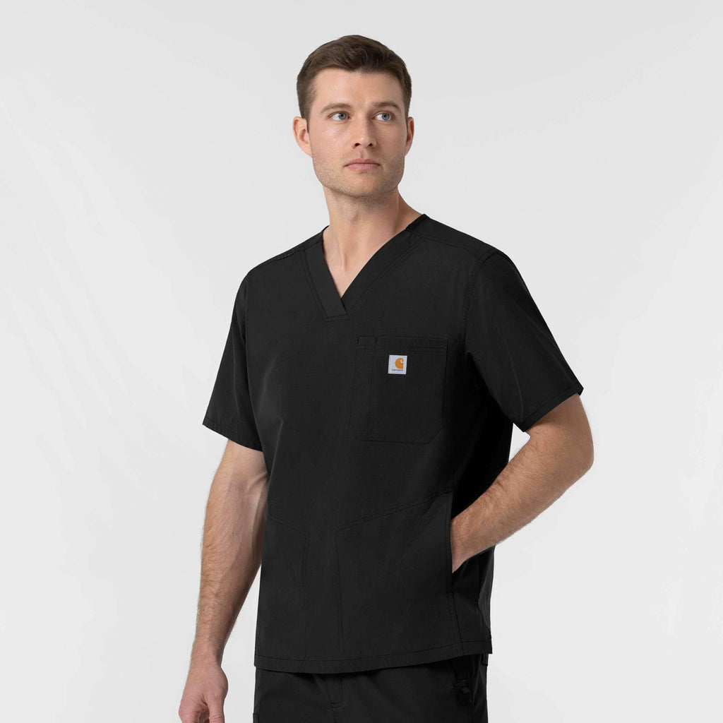 Rugged flex fld ripstop v-neck scrub top