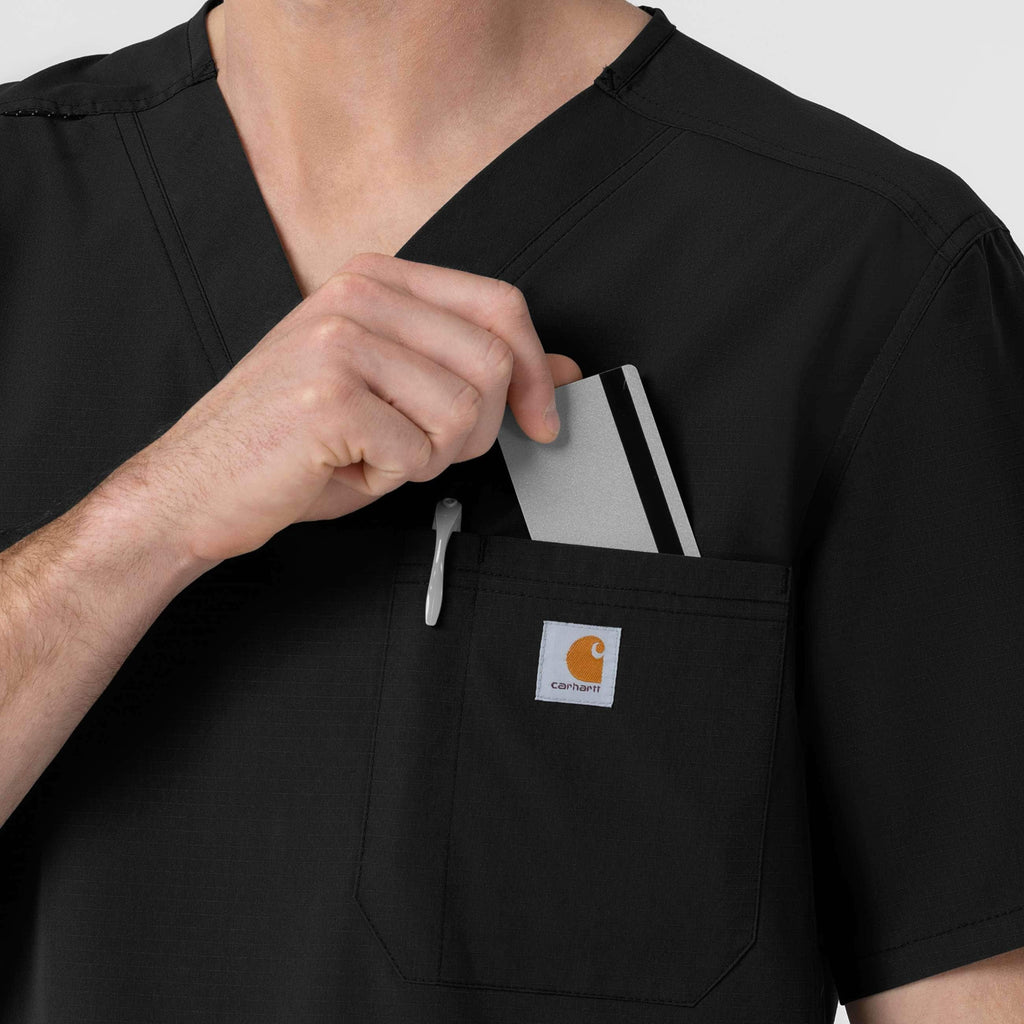 Rugged flex fld ripstop v-neck scrub top