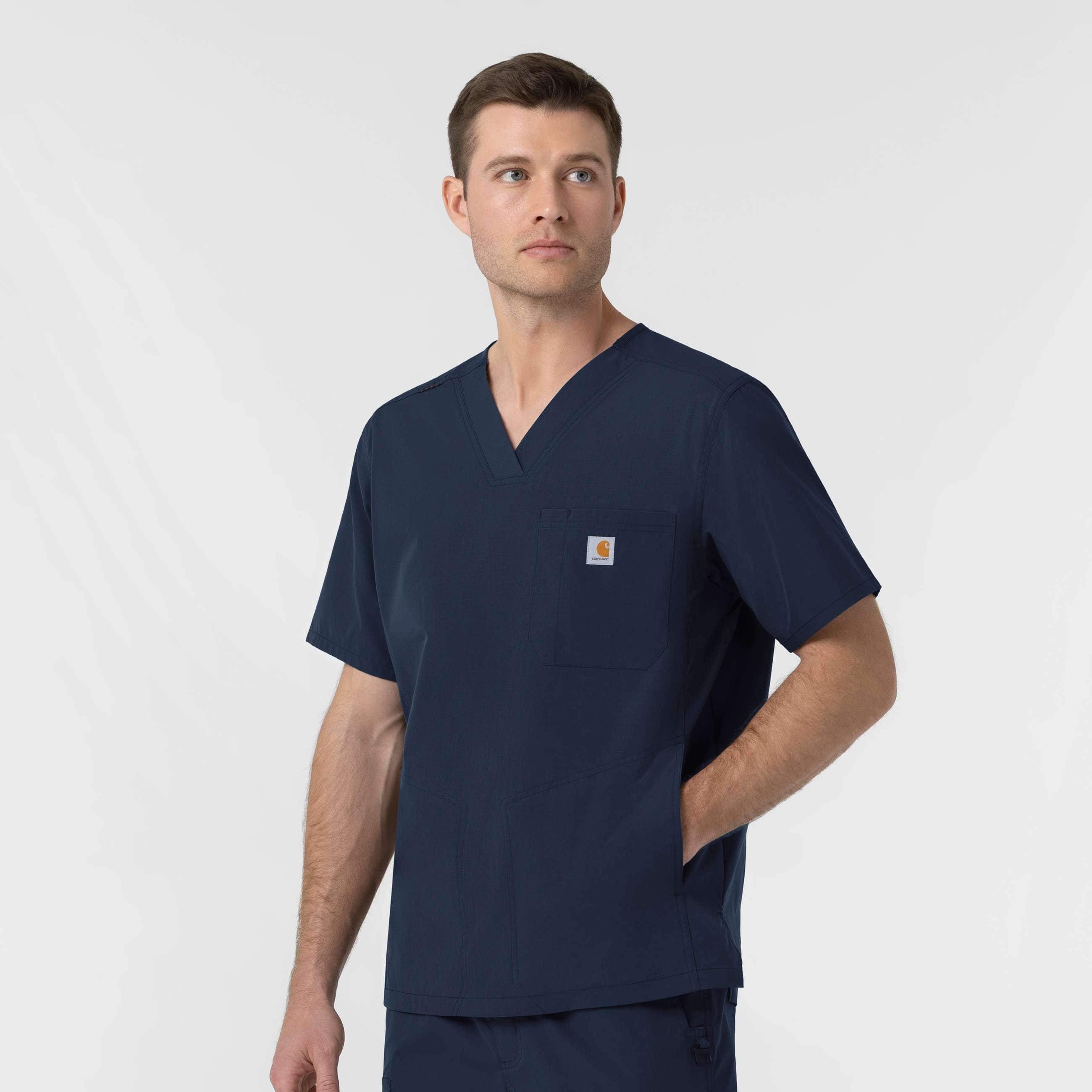 Rugged flex fld ripstop v-neck scrub top