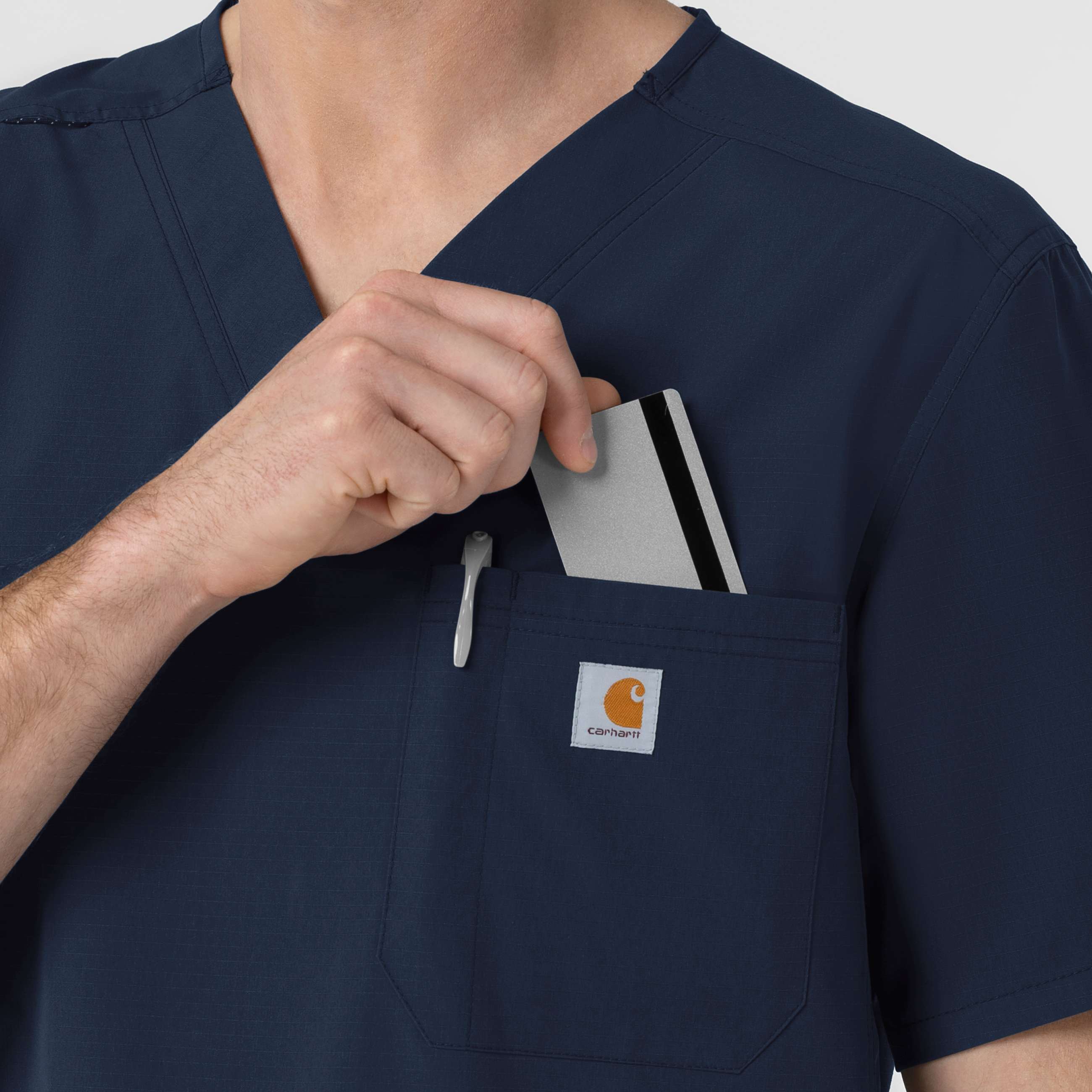 Rugged flex fld ripstop v-neck scrub top