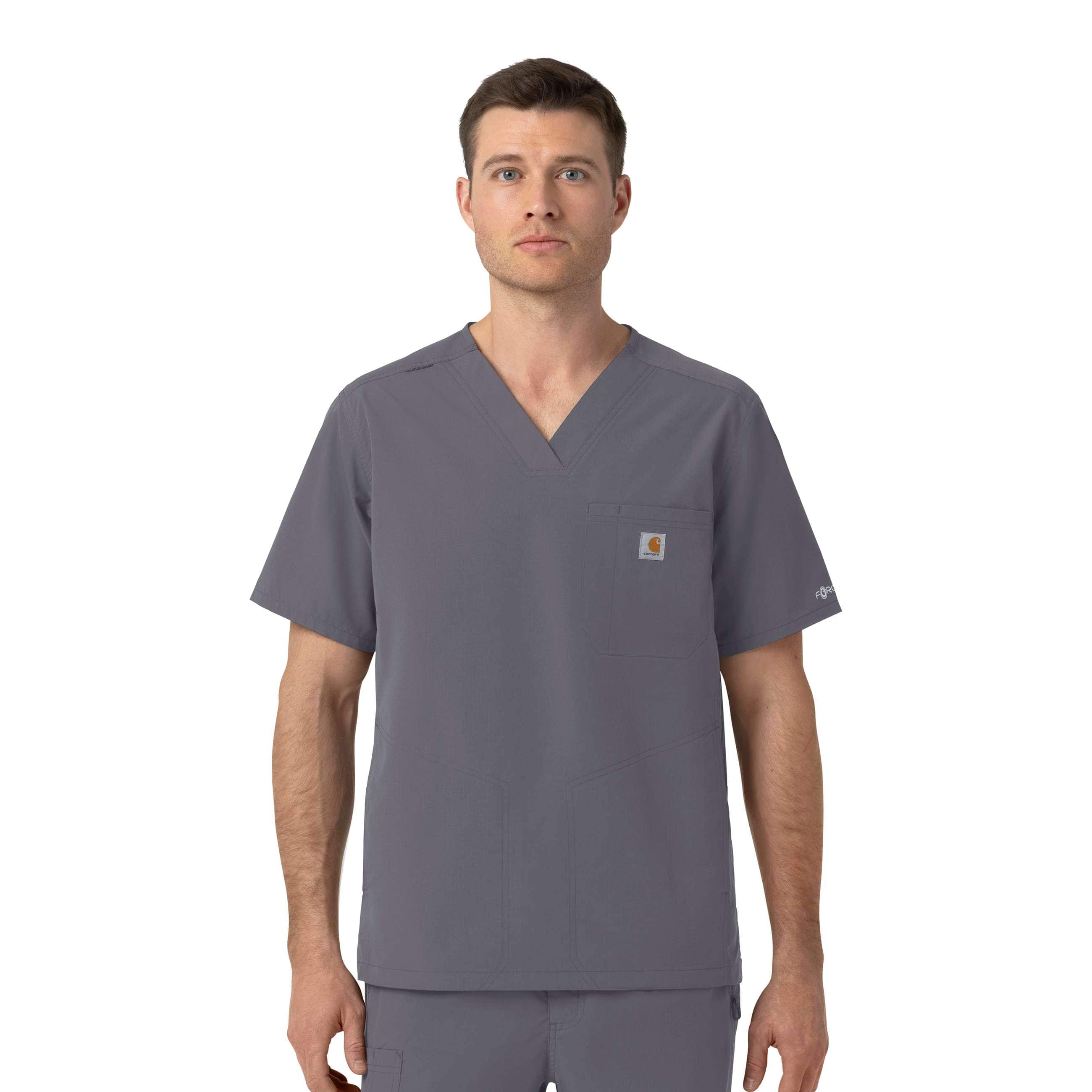 Rugged flex fld ripstop v-neck scrub top