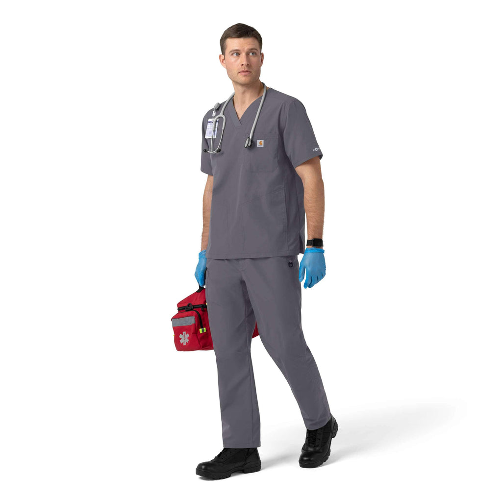 Rugged flex fld ripstop v-neck scrub top