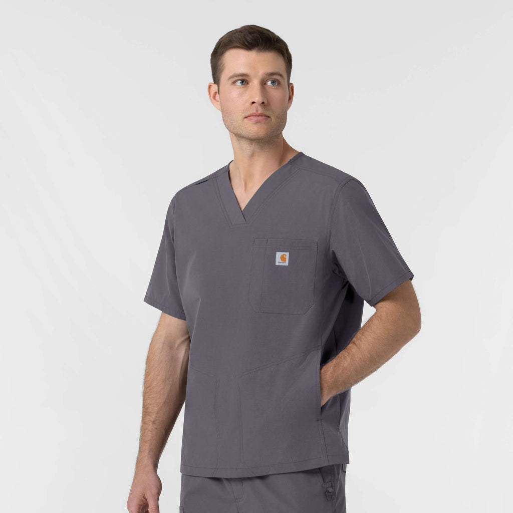 Rugged flex fld ripstop v-neck scrub top