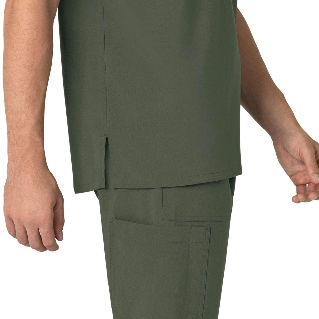 Force cross-flex men's henley scrub top
