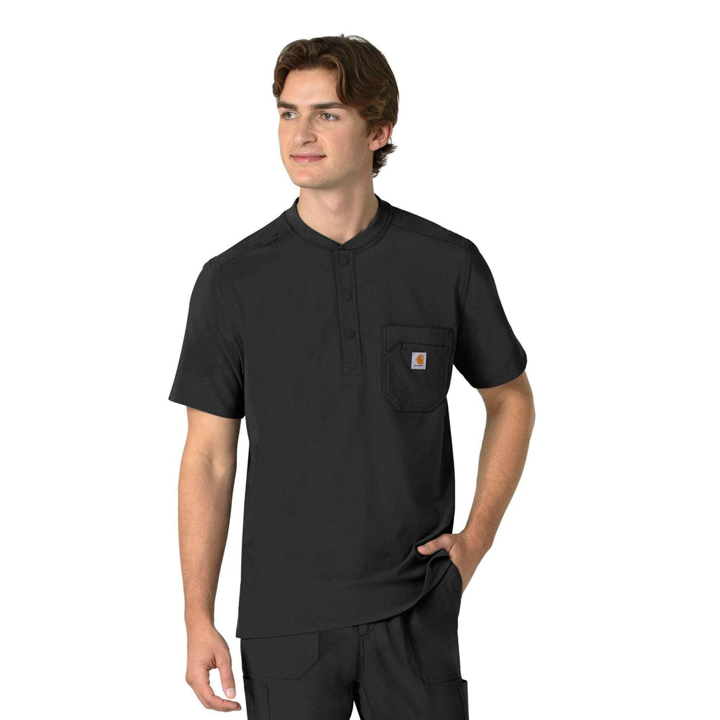 Force cross-flex men's henley scrub top