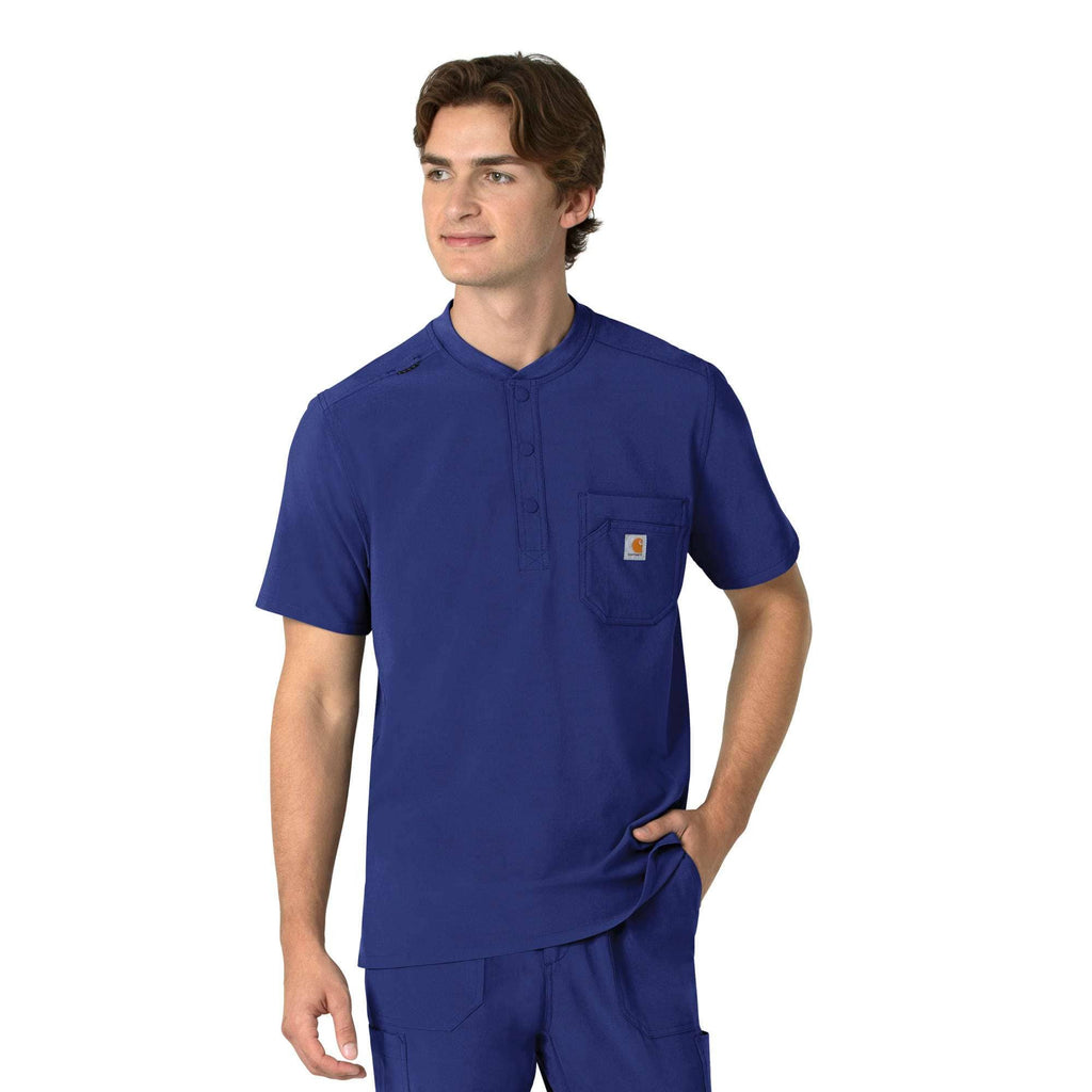 Force cross-flex men's henley scrub top
