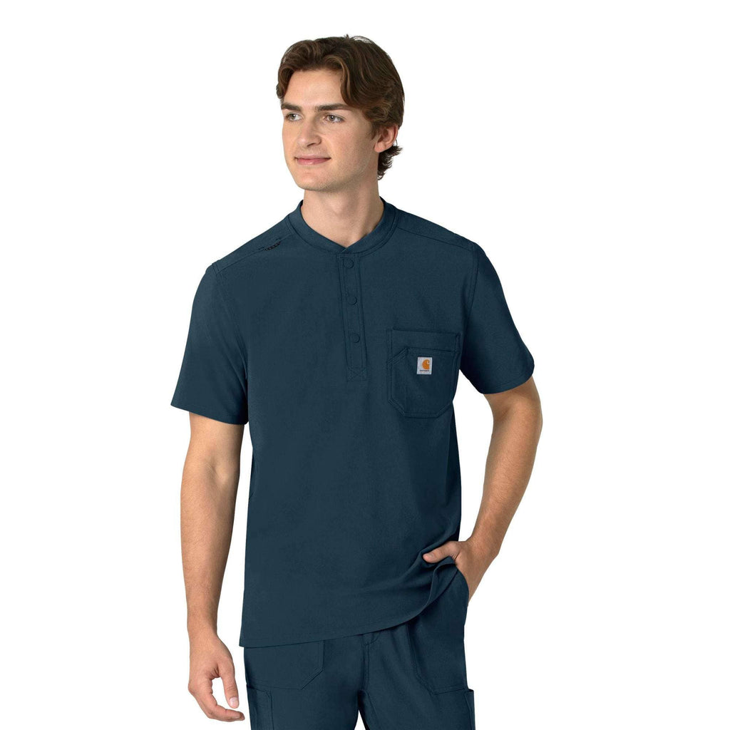 Force cross-flex men's henley scrub top