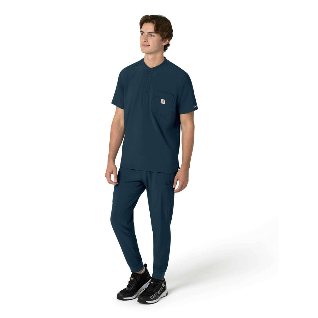Force cross-flex men's henley scrub top