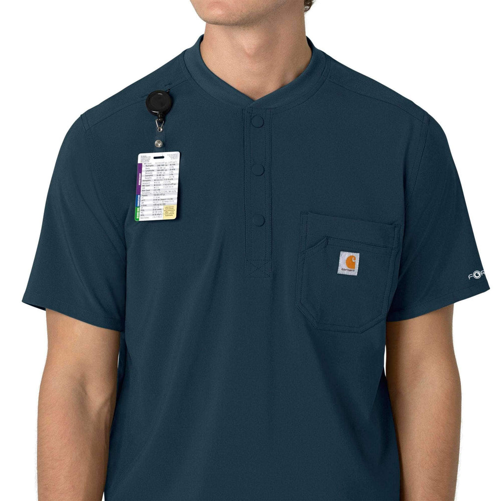 Force cross-flex men's henley scrub top