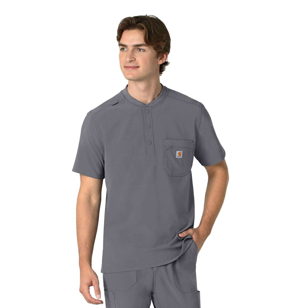 Force cross-flex men's henley scrub top