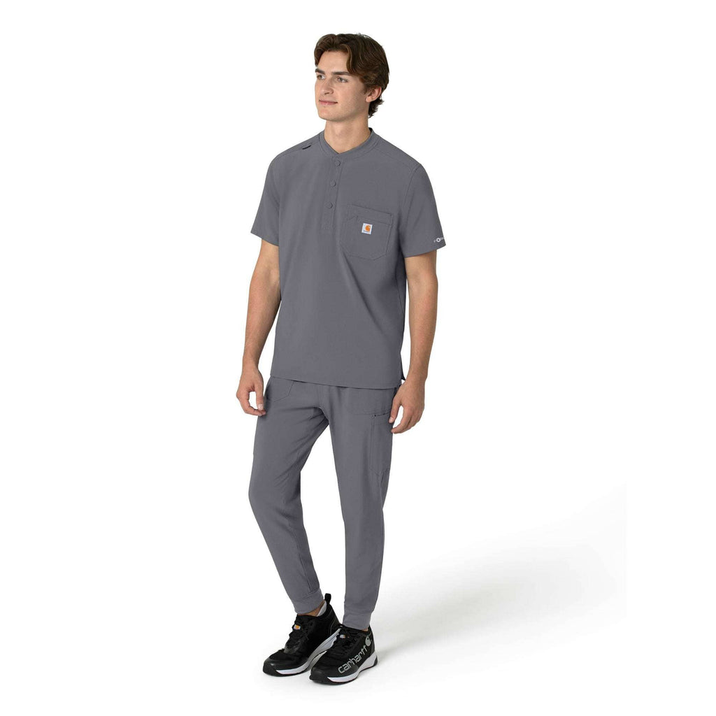 Force cross-flex men's henley scrub top