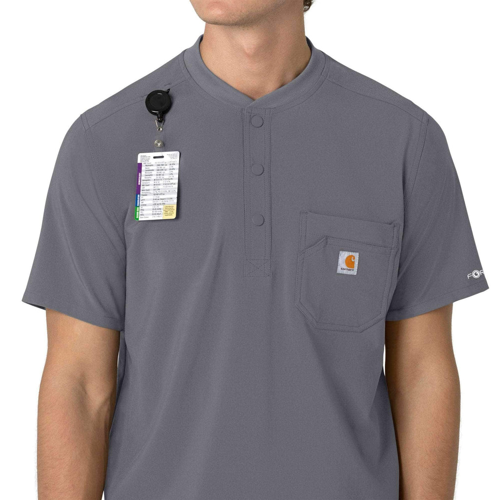 Force cross-flex men's henley scrub top