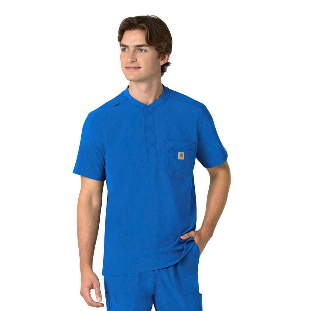 Force cross-flex men's henley scrub top