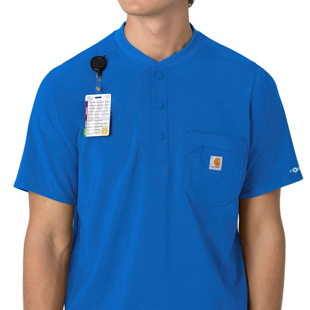 Force cross-flex men's henley scrub top