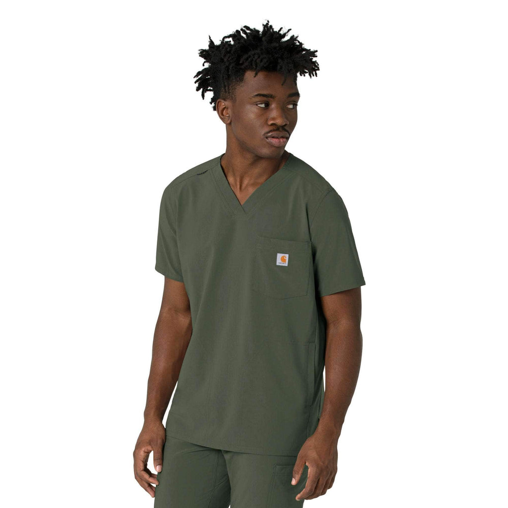 Force cross-flex men's v-neck scrub top