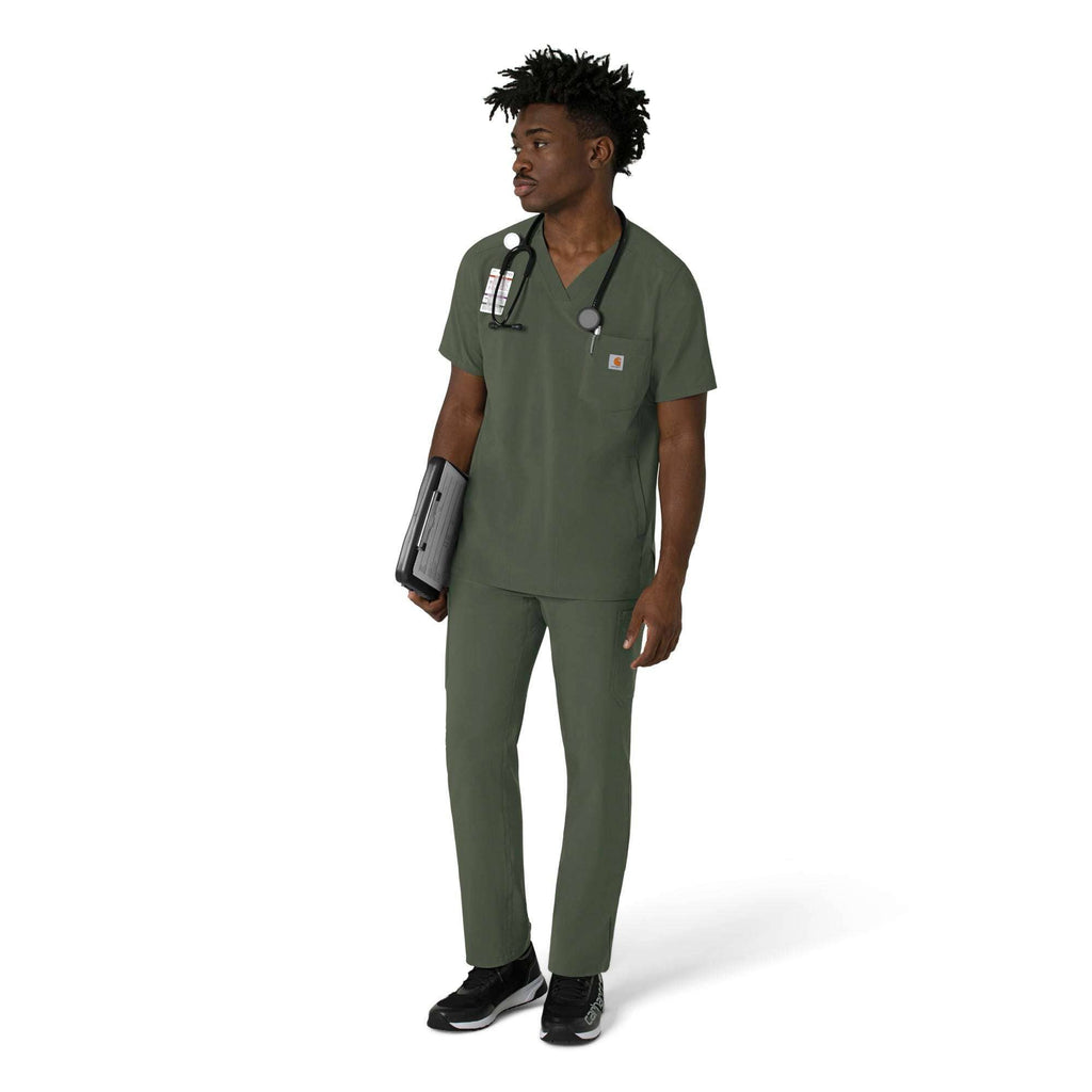 Force cross-flex men's v-neck scrub top