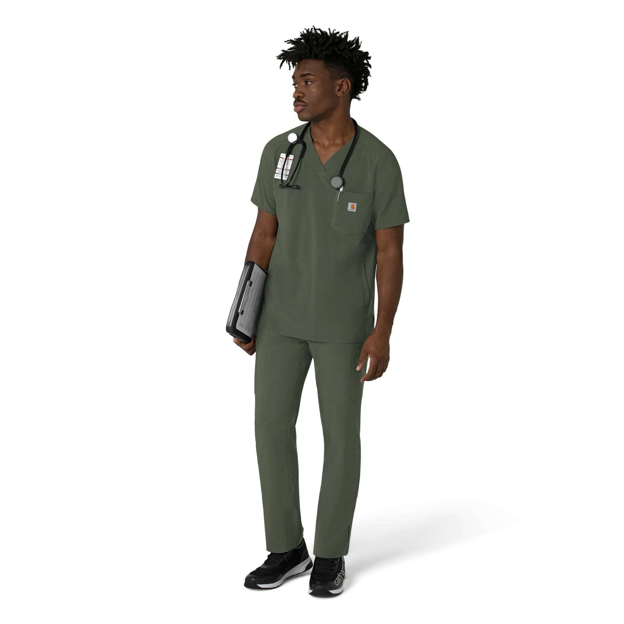 Force cross-flex men's v-neck scrub top