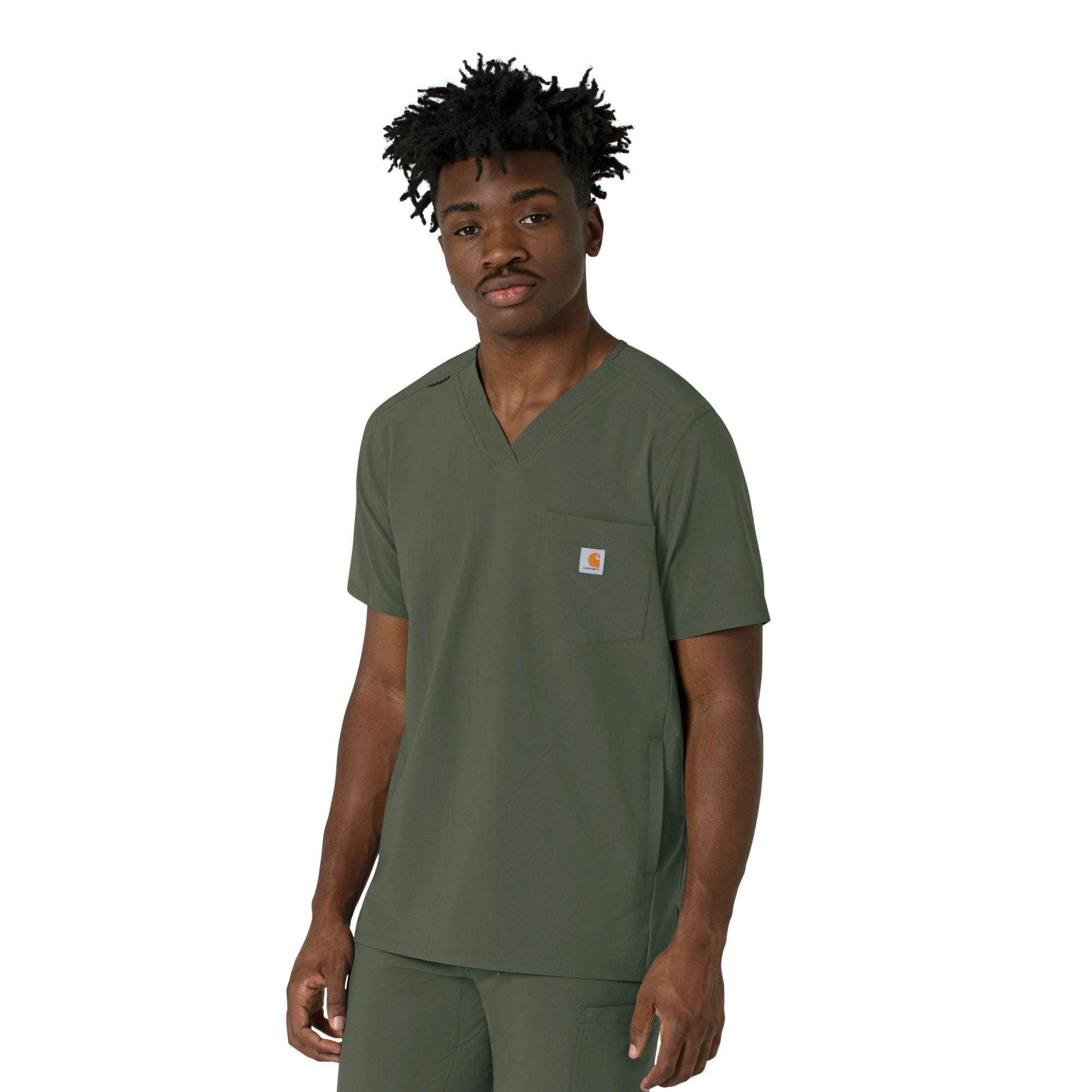 Force cross-flex men's v-neck scrub top