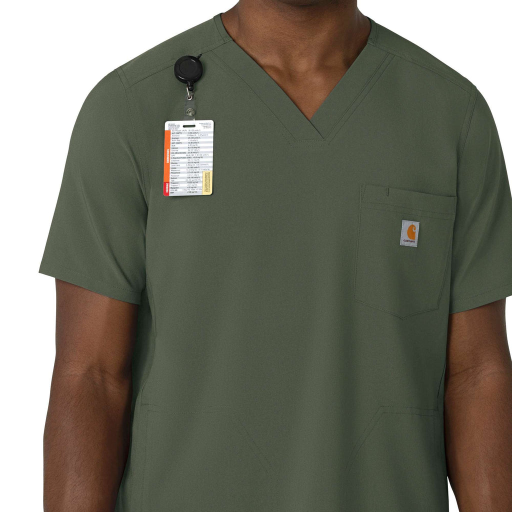 Force cross-flex men's v-neck scrub top