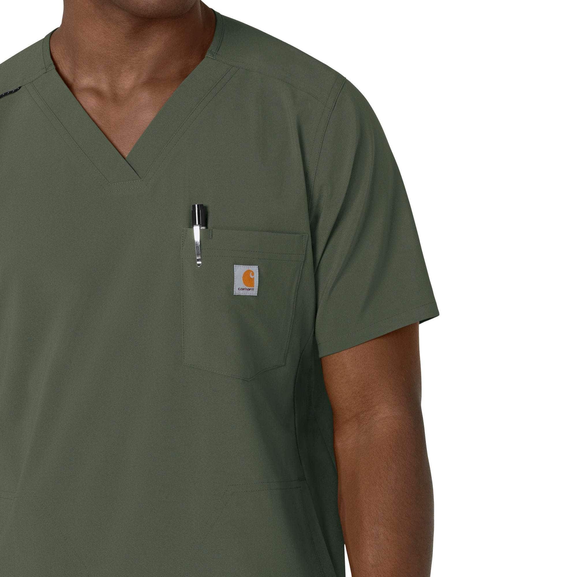 Force cross-flex men's v-neck scrub top