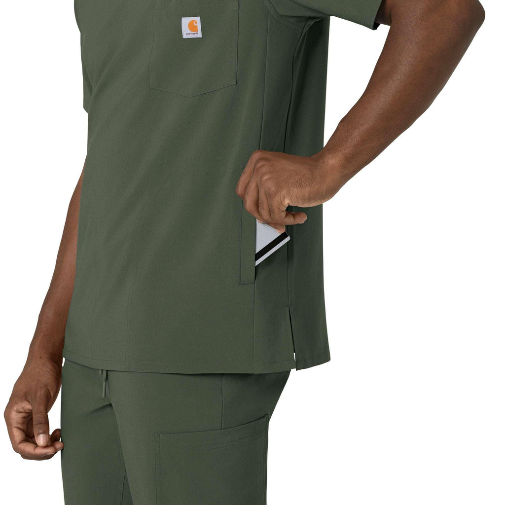 Force cross-flex men's v-neck scrub top