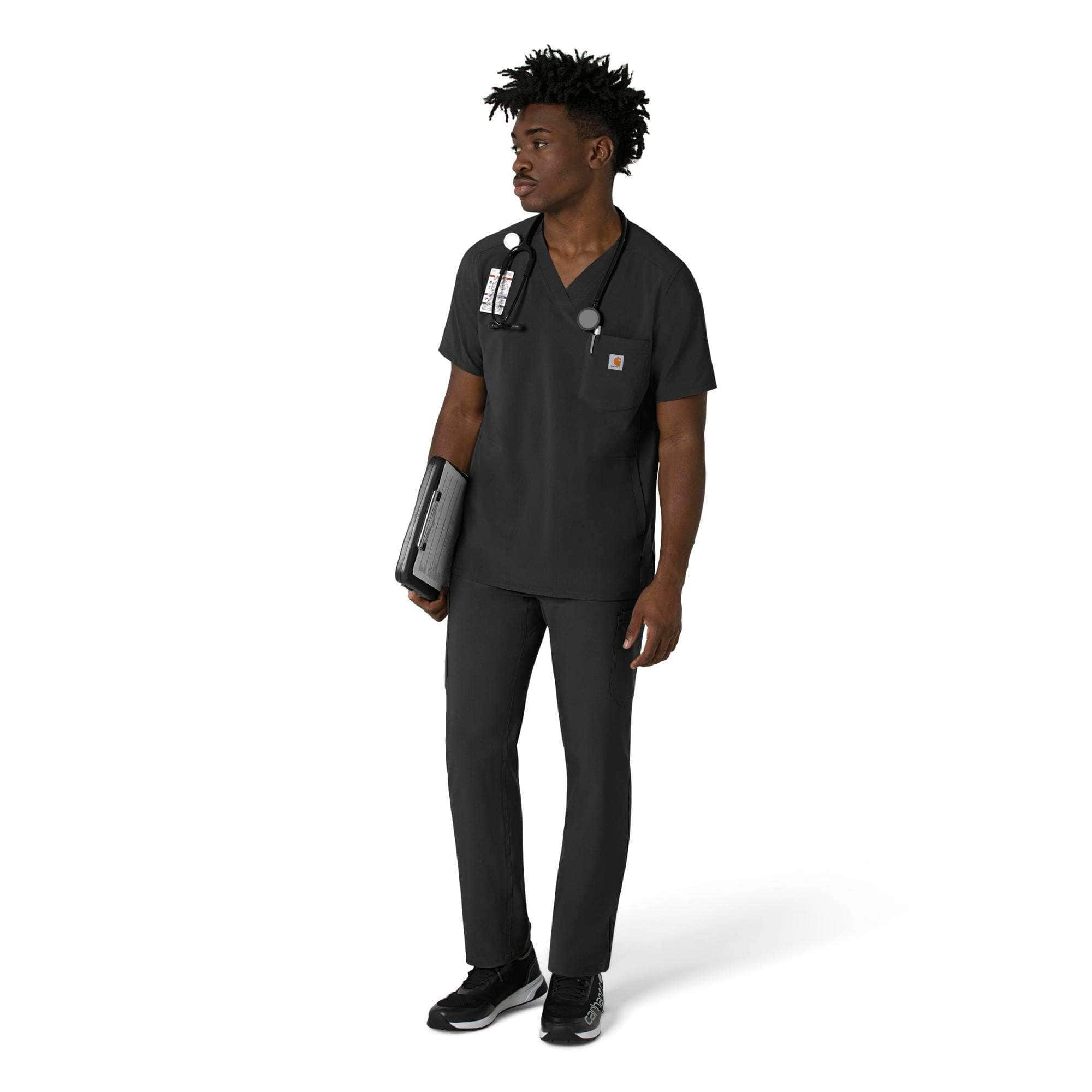 Force cross-flex men's v-neck scrub top