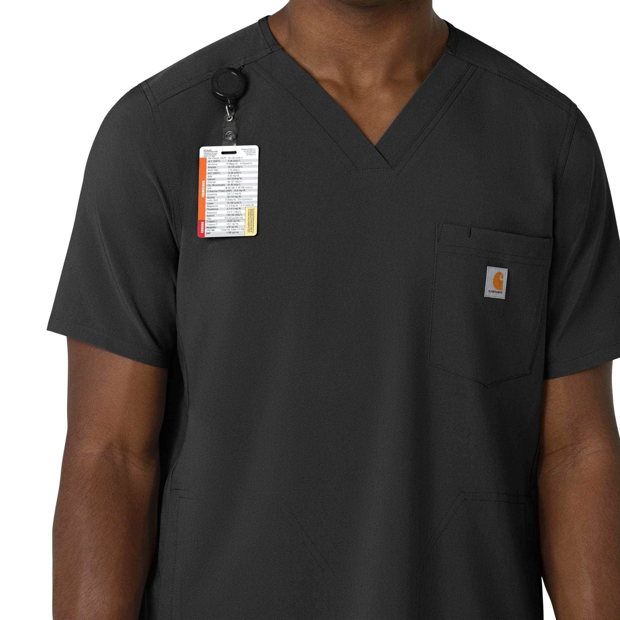 Force cross-flex men's v-neck scrub top