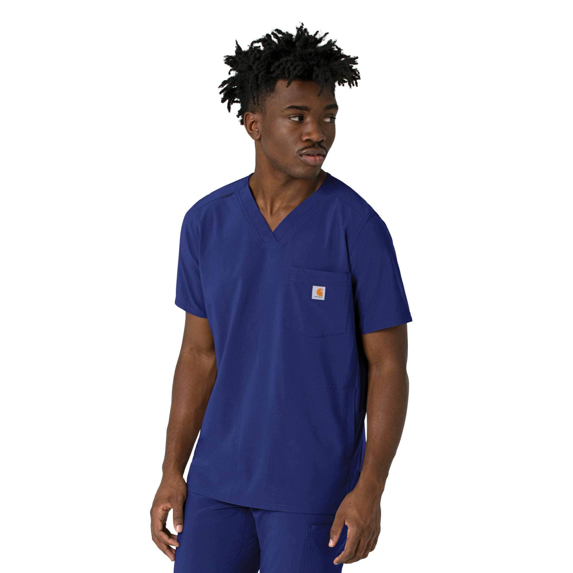 Force cross-flex men's v-neck scrub top