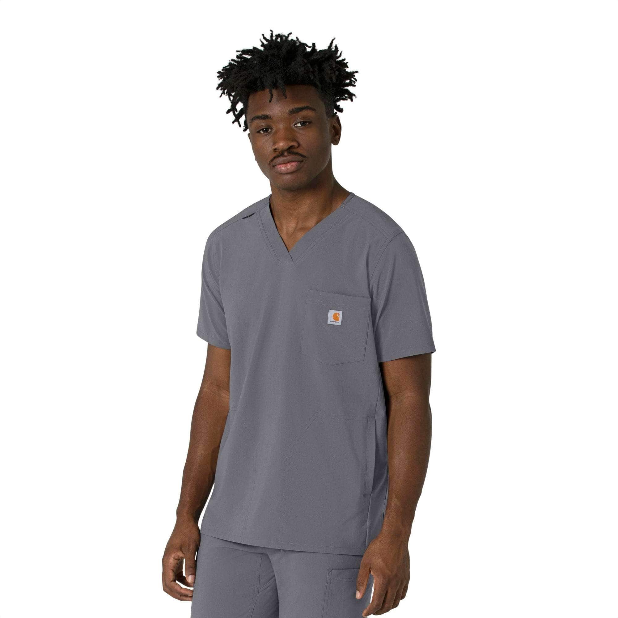 Force cross-flex men's v-neck scrub top