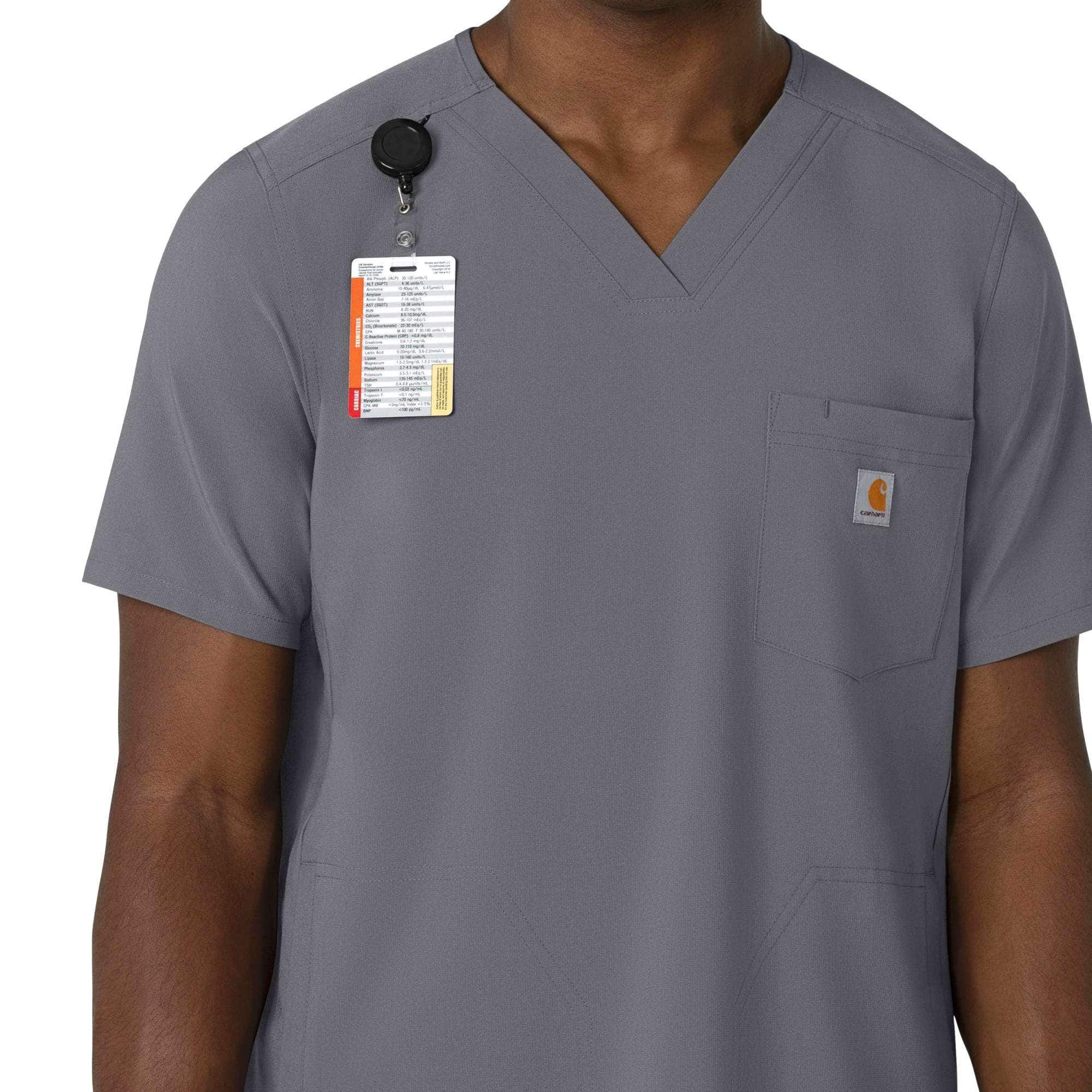 Force cross-flex men's v-neck scrub top