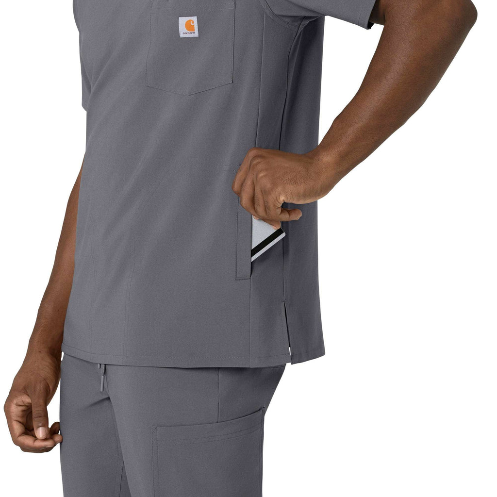 Force cross-flex men's v-neck scrub top