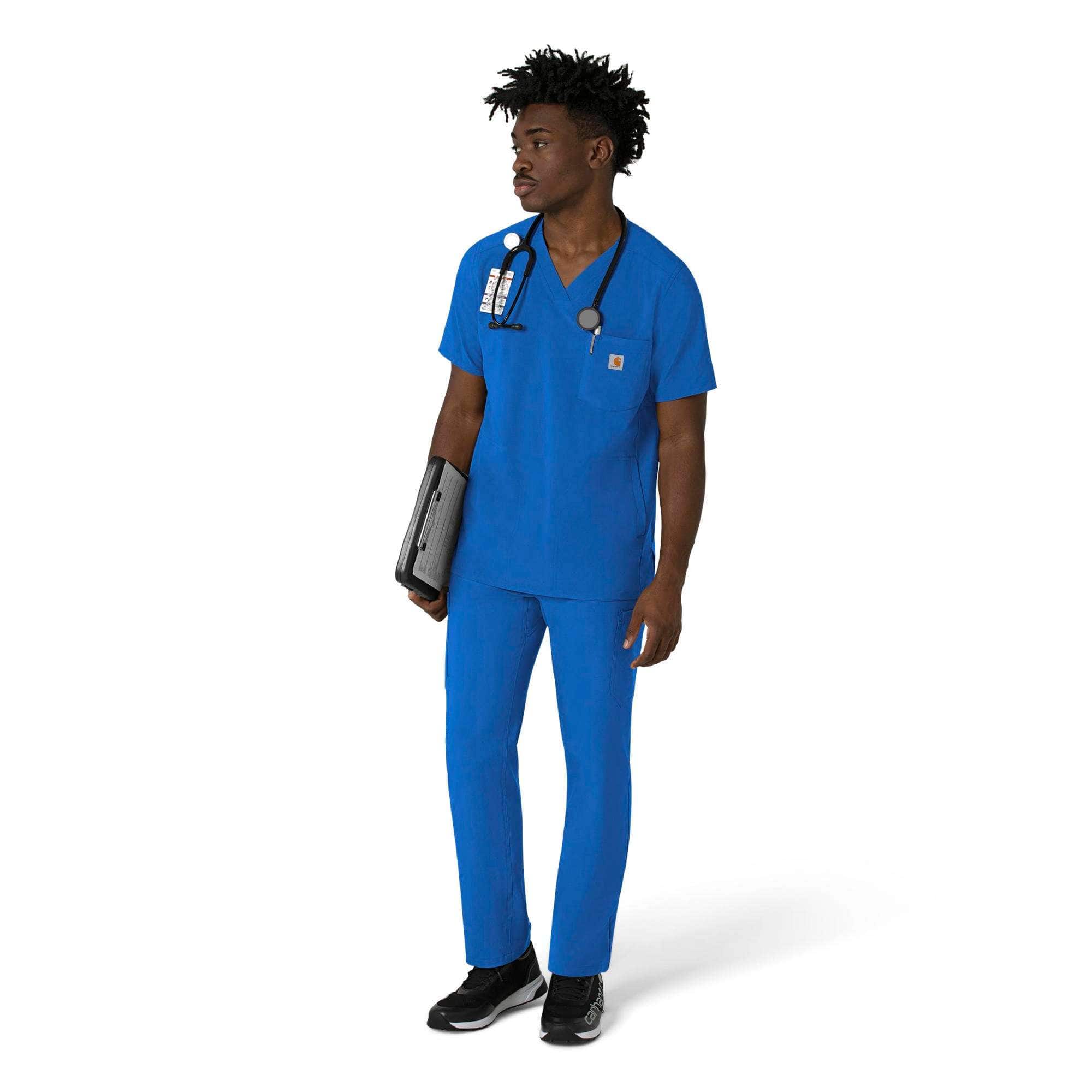 Force cross-flex men's v-neck scrub top