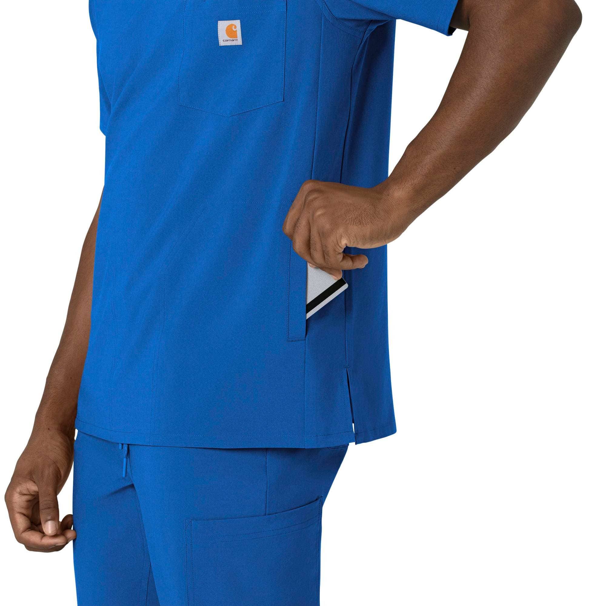 Force cross-flex men's v-neck scrub top