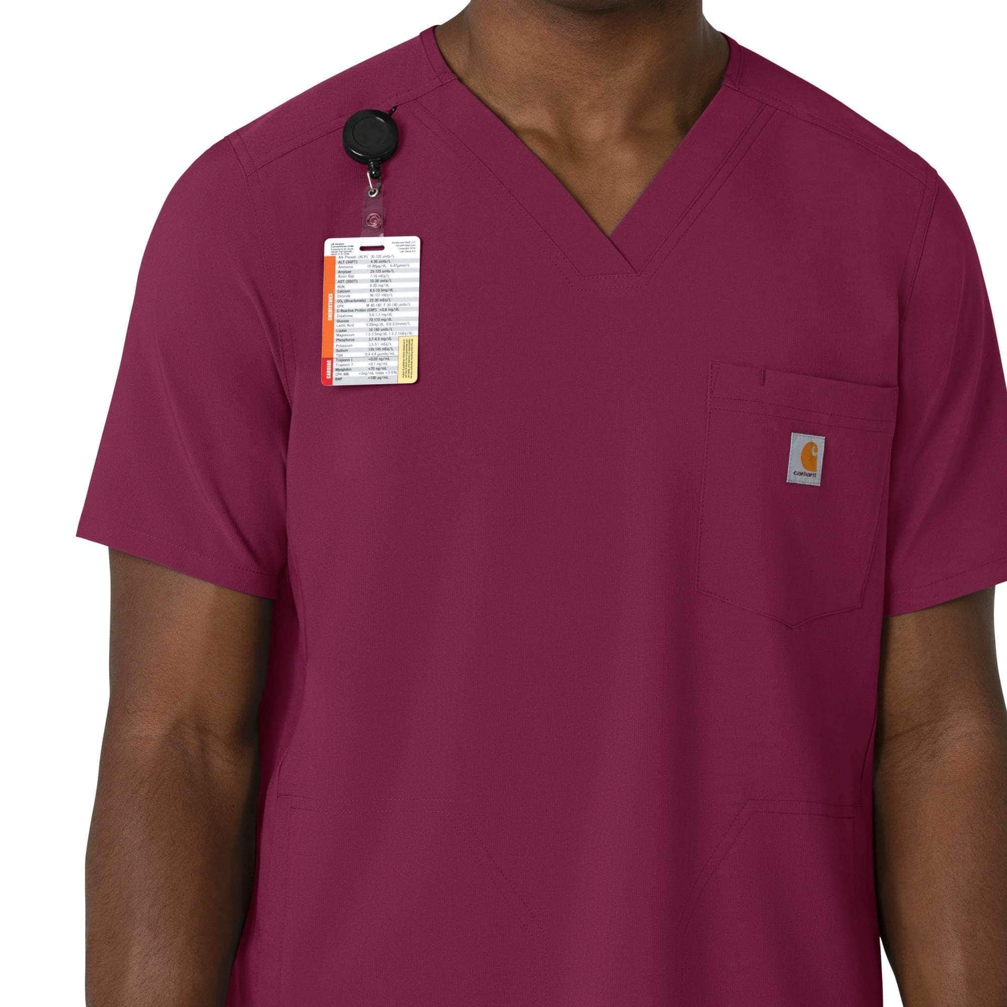 Force cross-flex men's v-neck scrub top