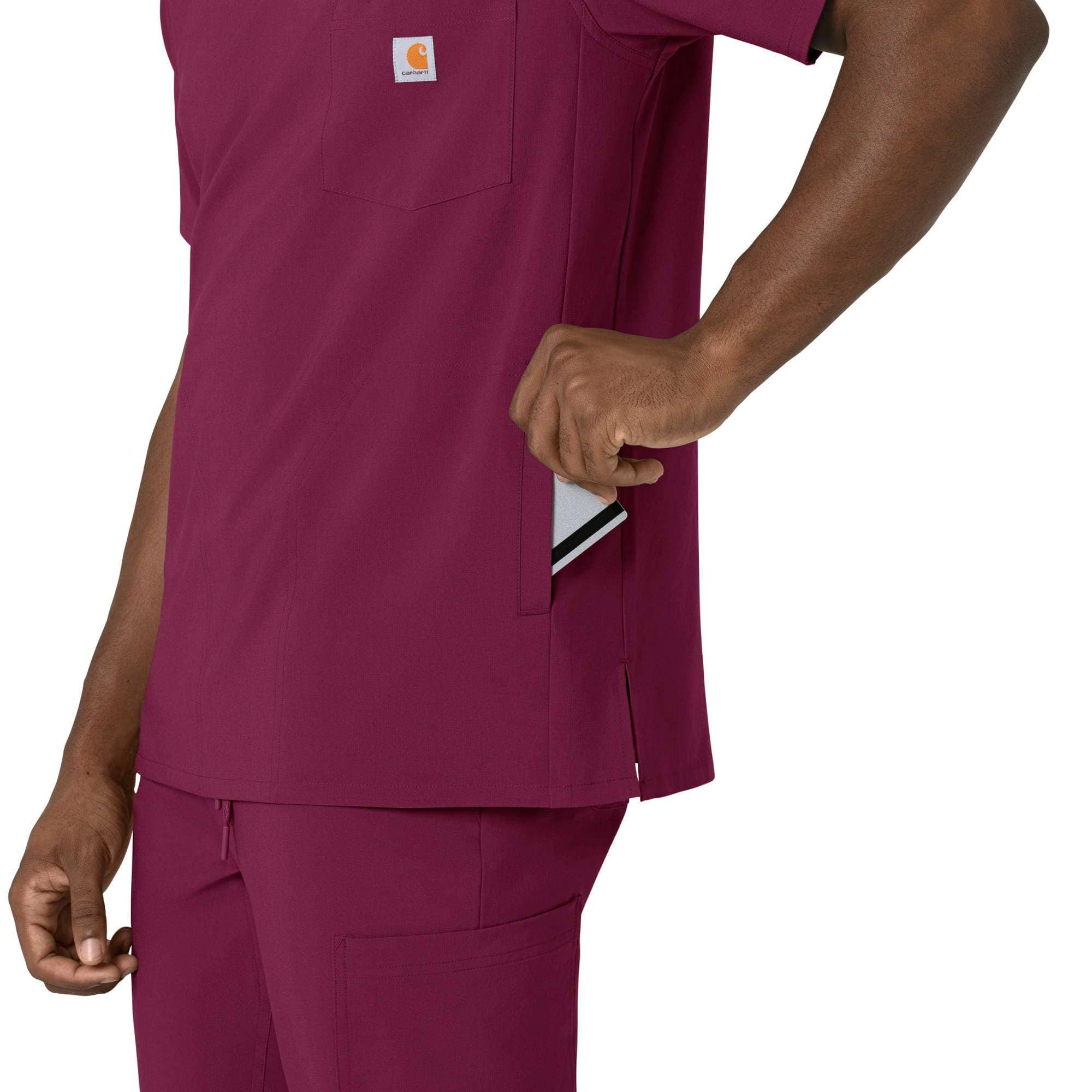 Force cross-flex men's v-neck scrub top