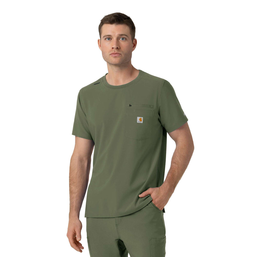 Force cross-flex crew neck scrub top