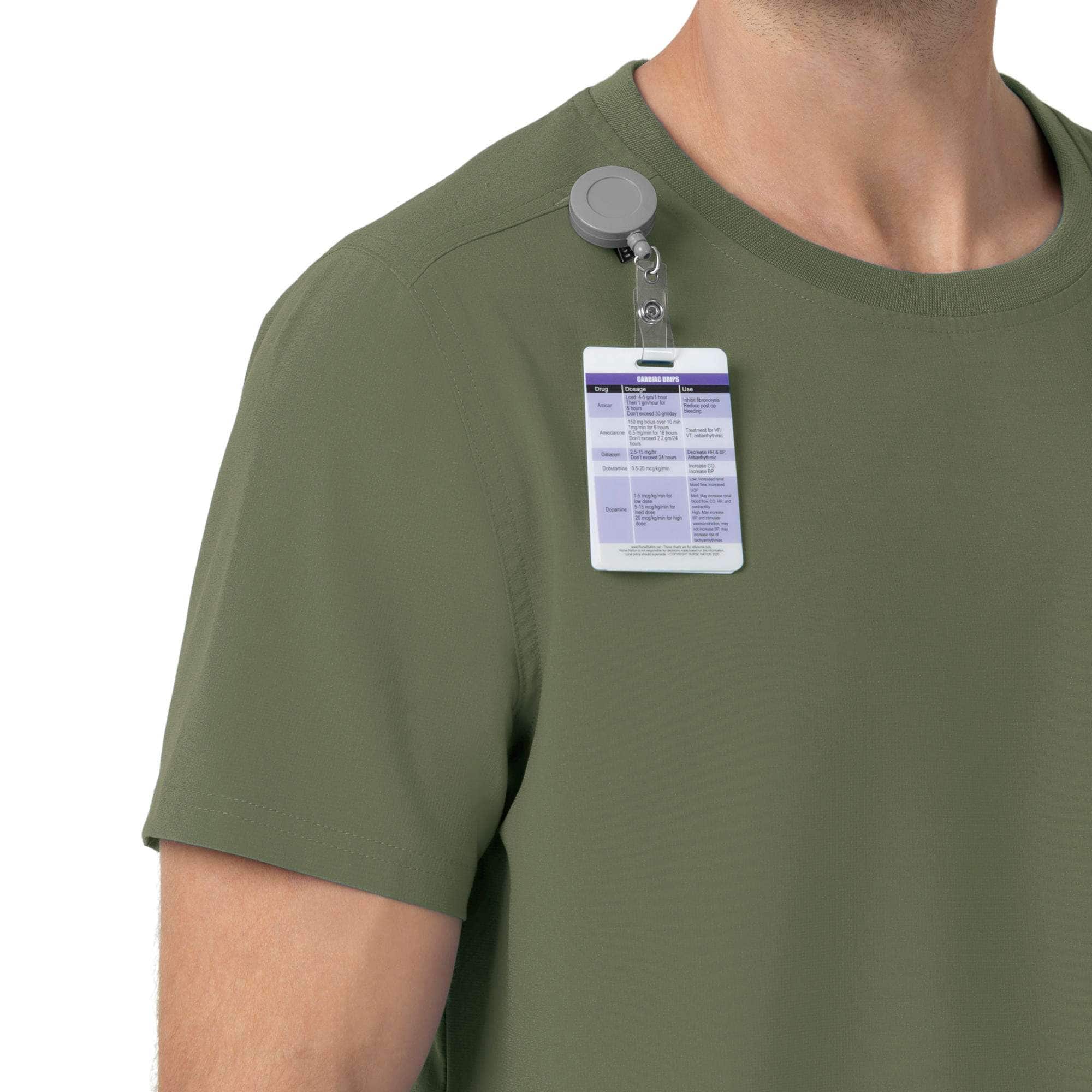 Force cross-flex crew neck scrub top