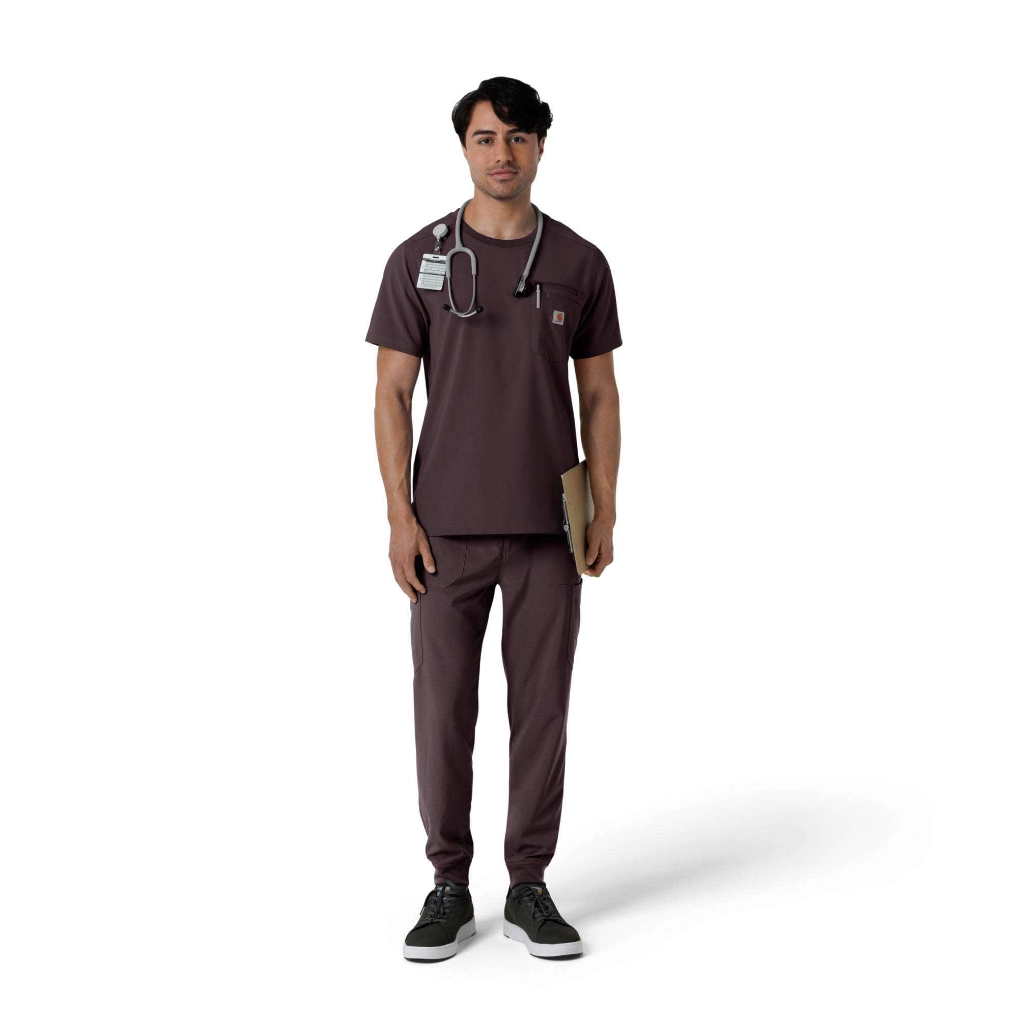 Force cross-flex crew neck scrub top