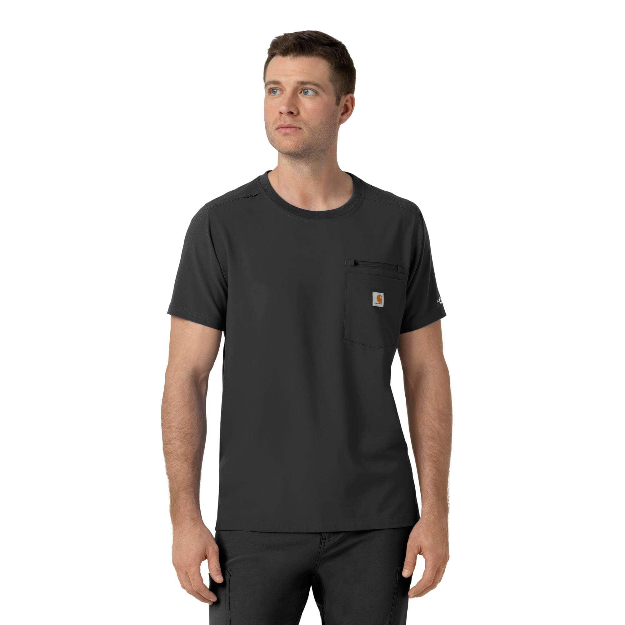 Force cross-flex crew neck scrub top