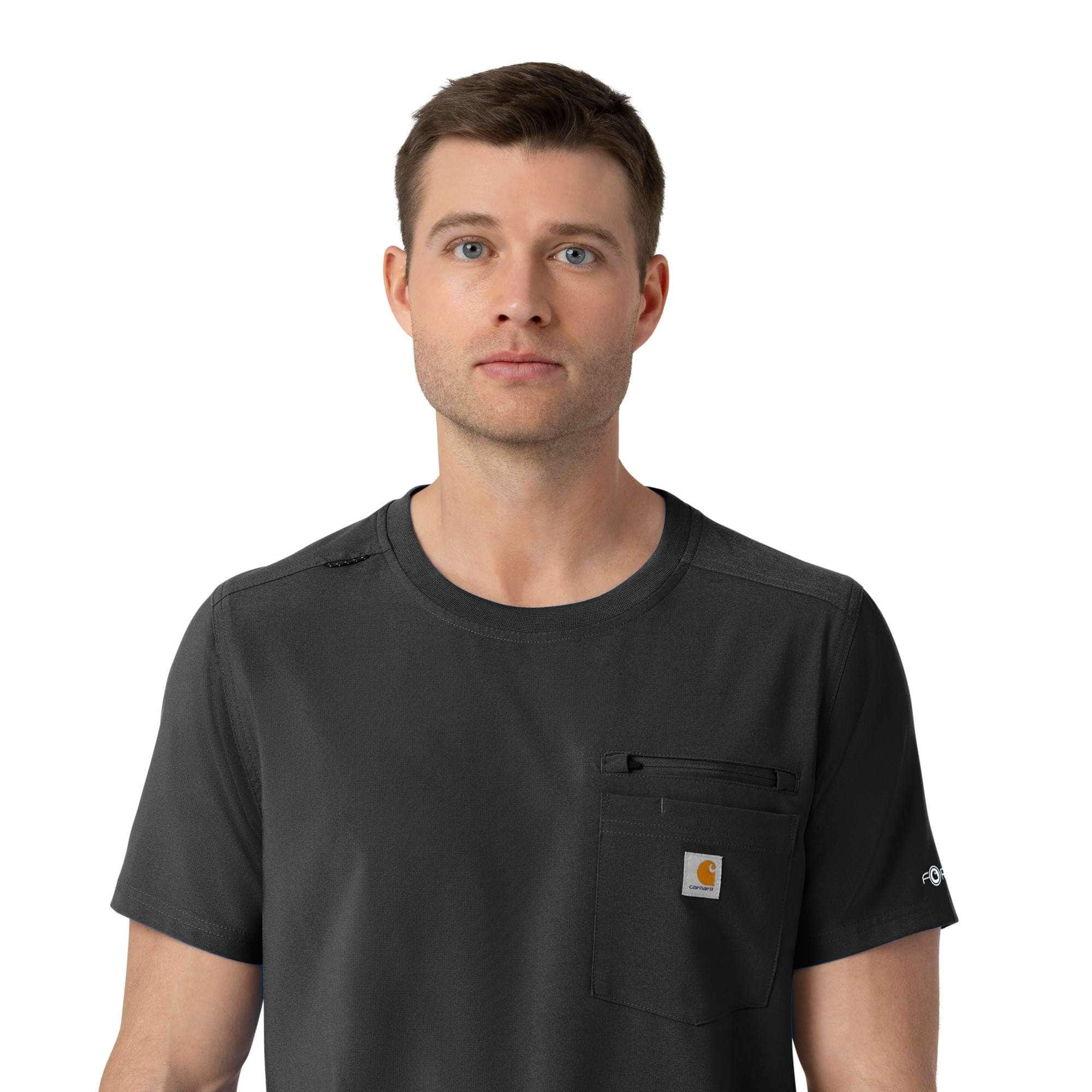 Force cross-flex crew neck scrub top