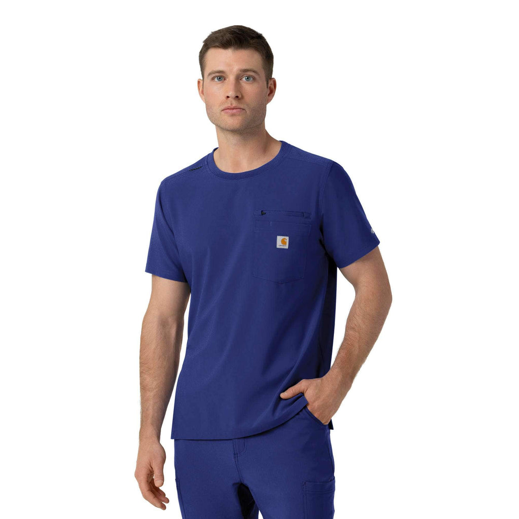 Force cross-flex crew neck scrub top