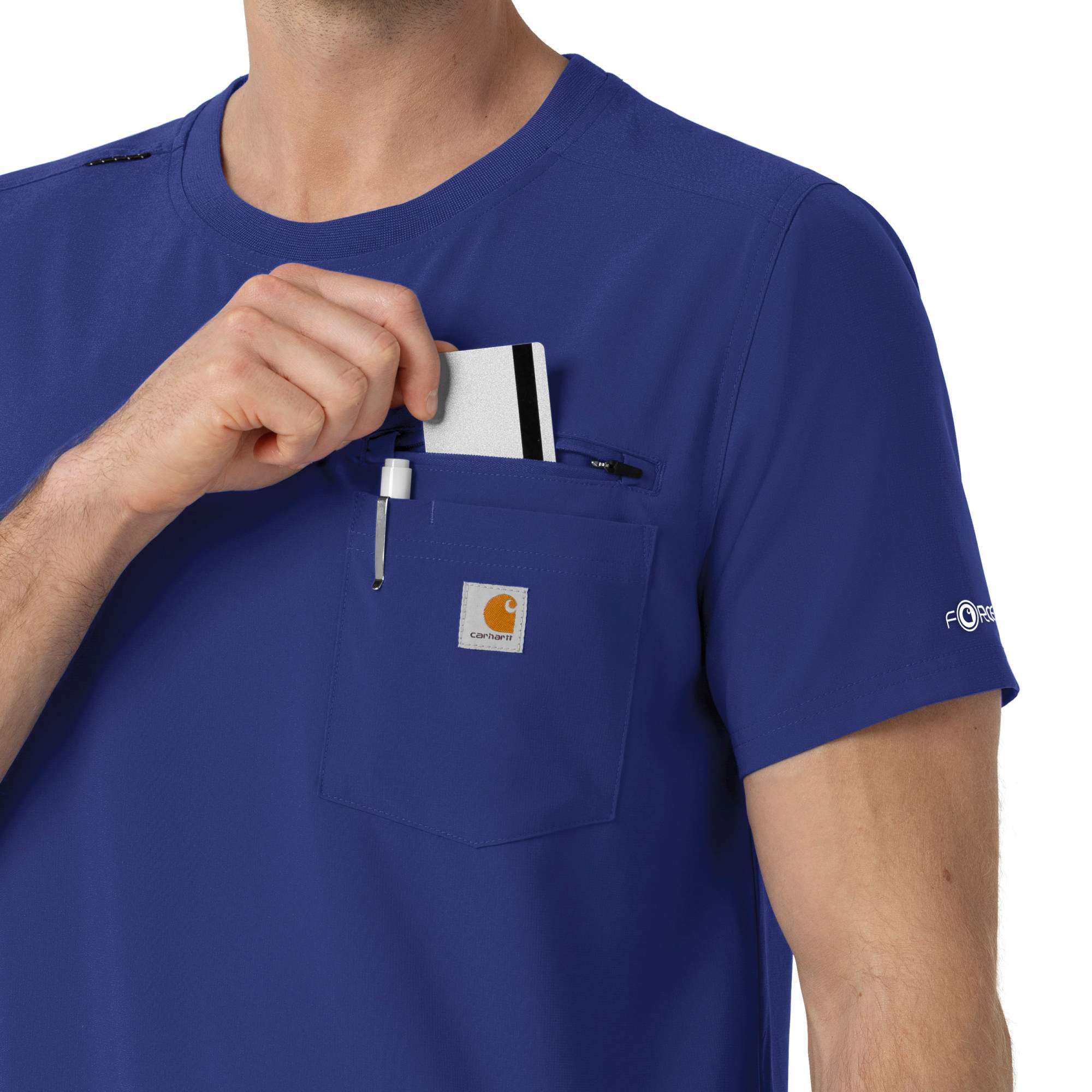 Force cross-flex crew neck scrub top
