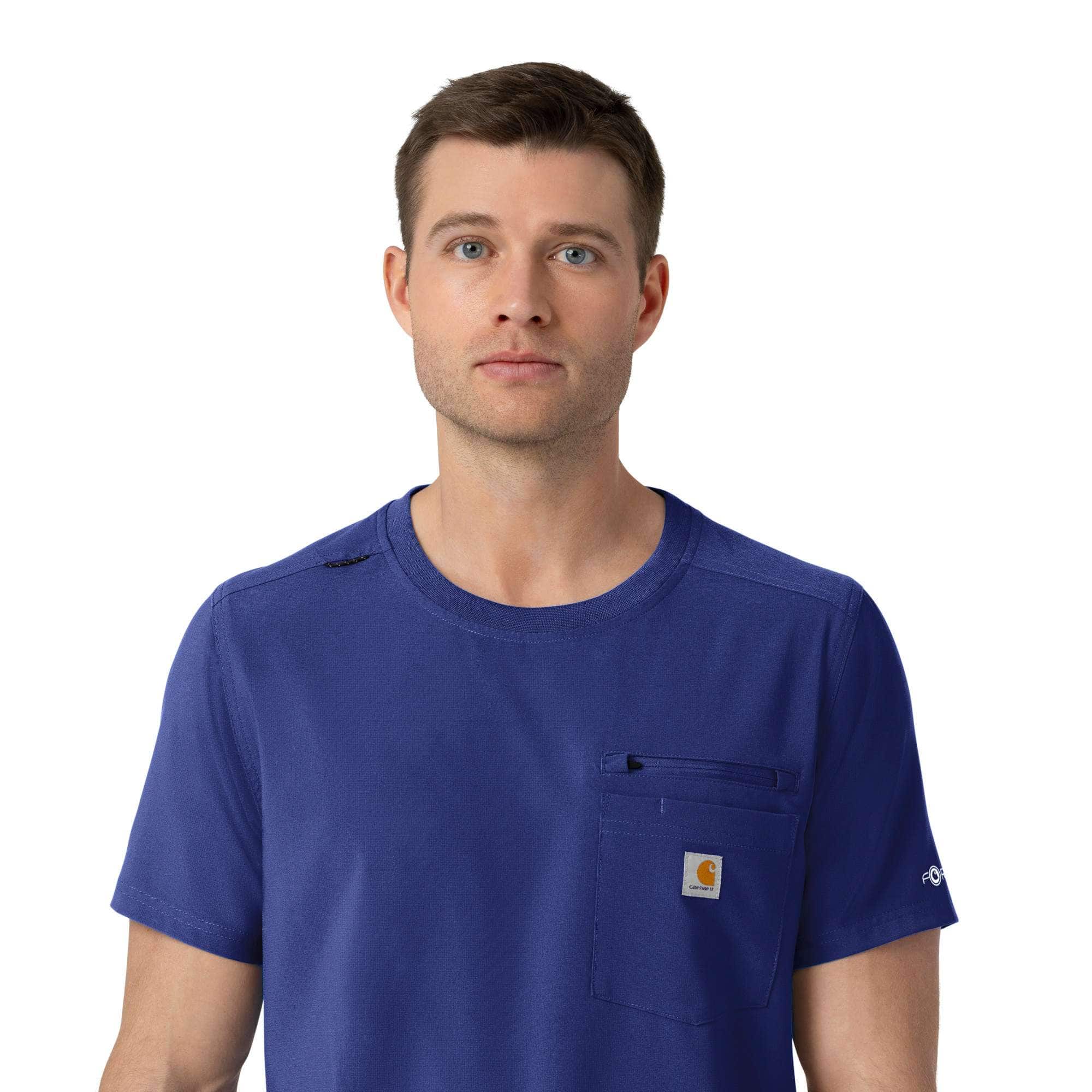 Force cross-flex crew neck scrub top