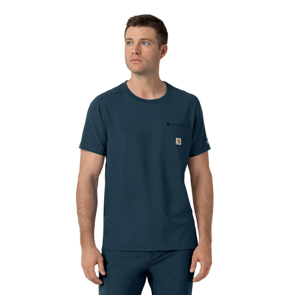 Force cross-flex crew neck scrub top