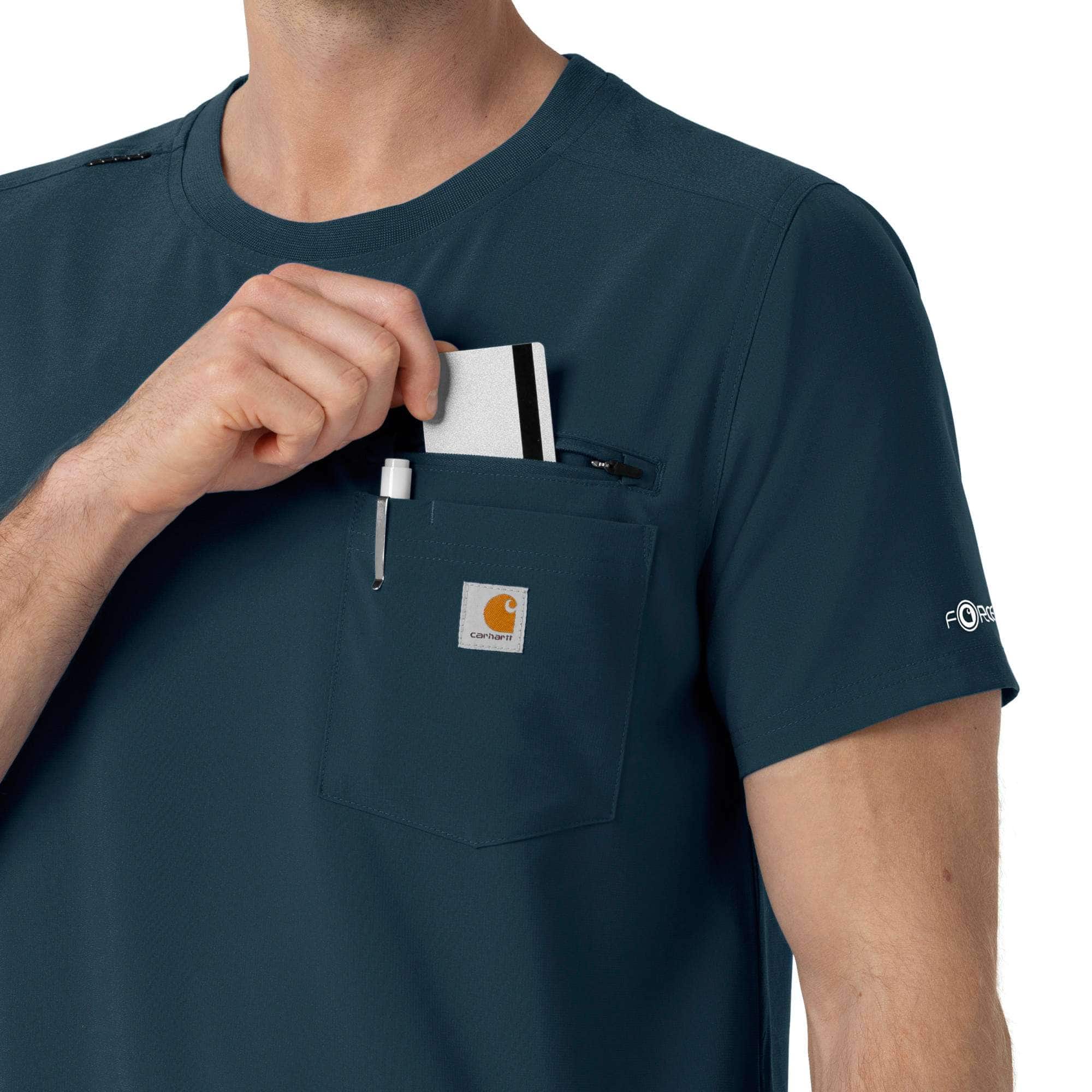 Force cross-flex crew neck scrub top