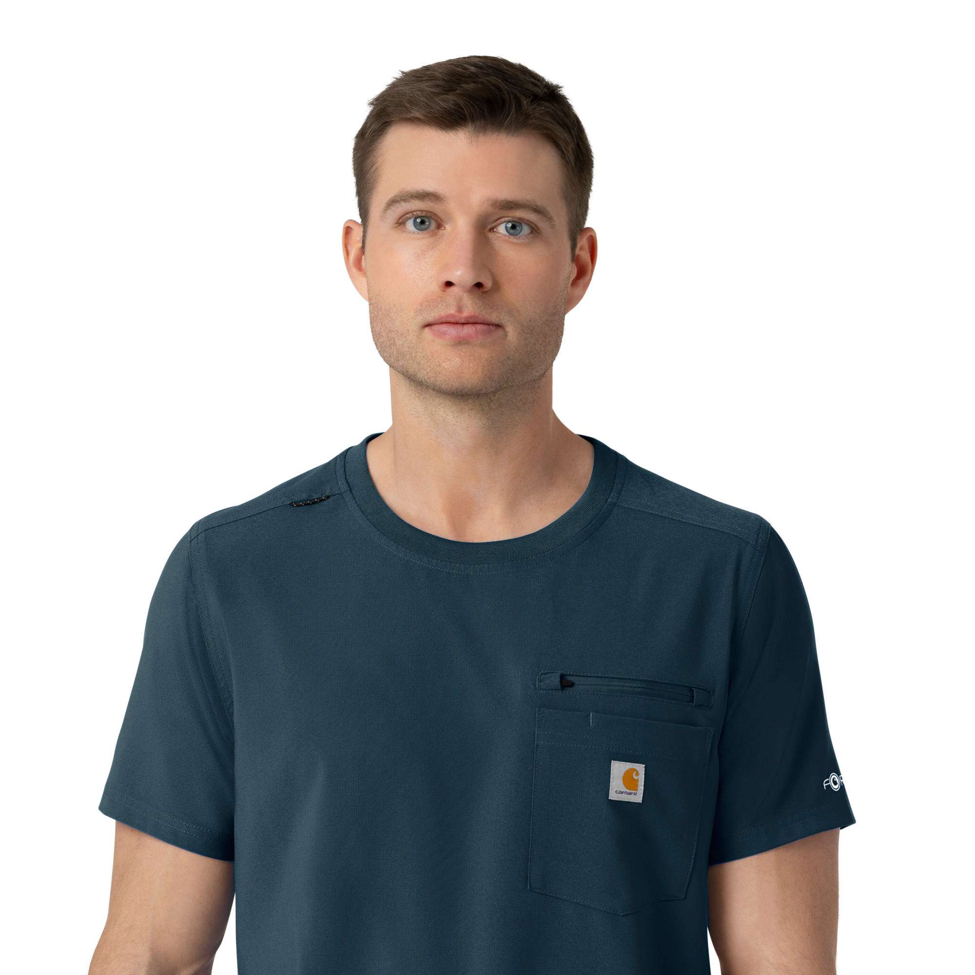 Force cross-flex crew neck scrub top