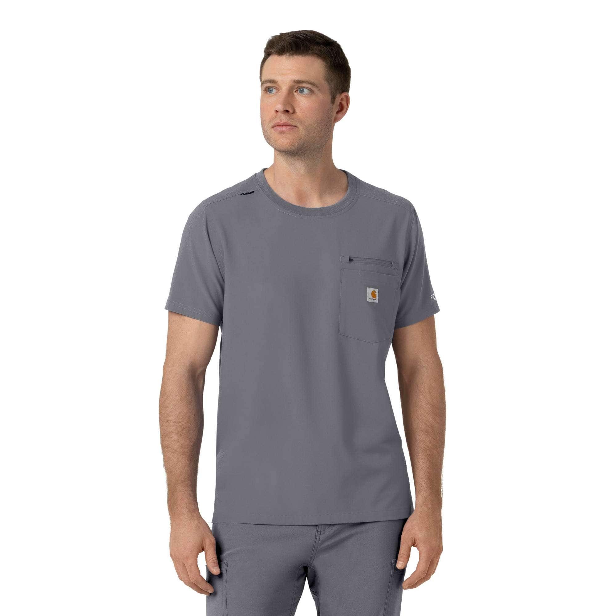 Force cross-flex crew neck scrub top