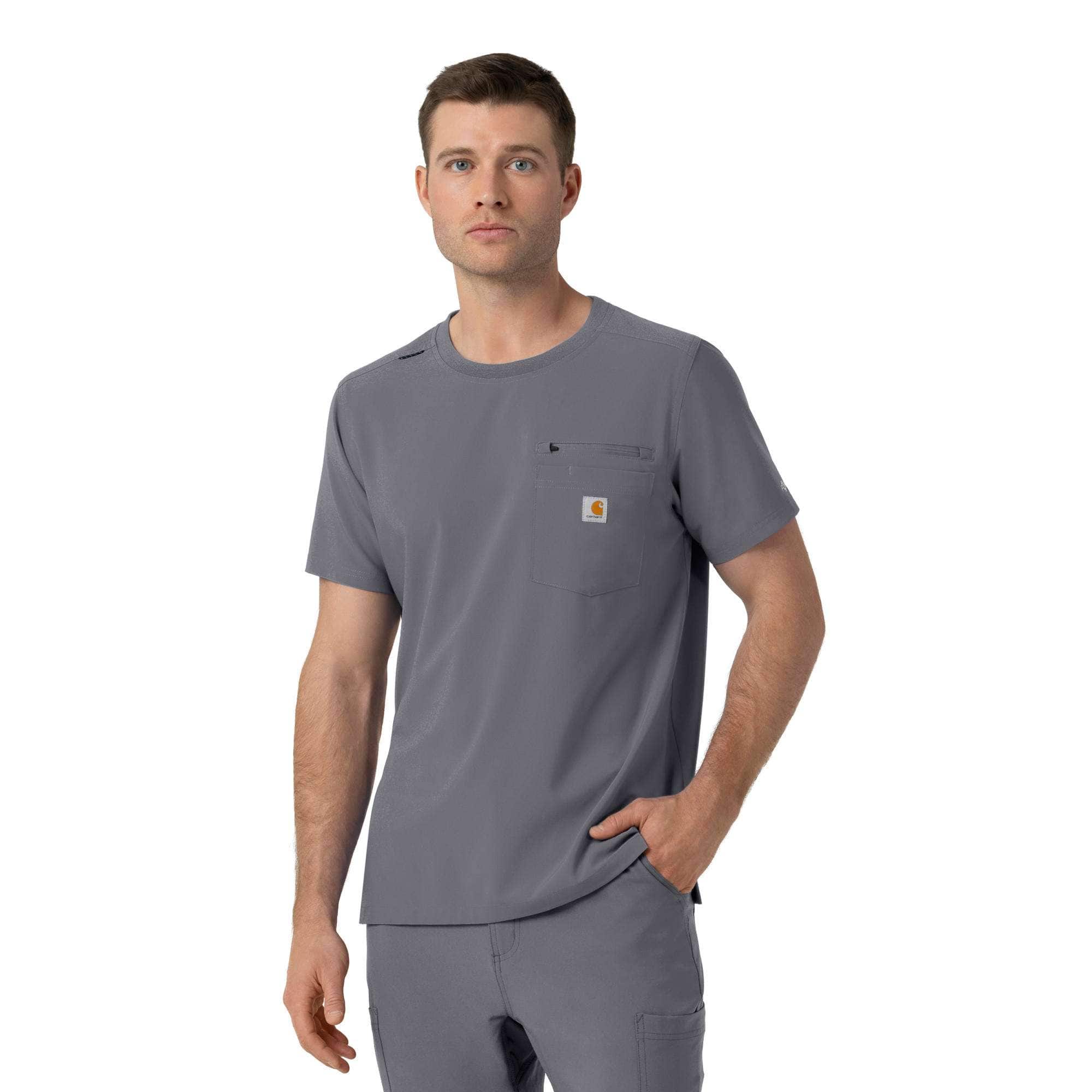 Force cross-flex crew neck scrub top